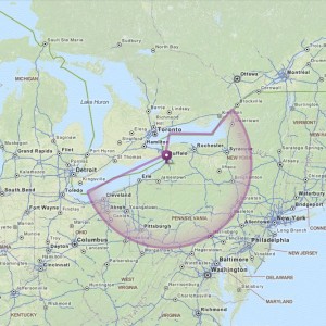 200 miles shipping radius